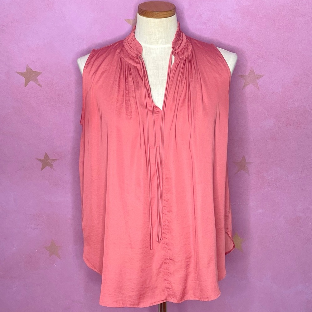 Ann Taylor Loft Blush Rose Sleeveless Blouse XS